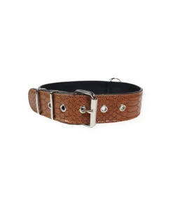 097 Collier En Simili Cuir Façon Anaconda Marron Estilfordog -Animaux Amour Promos Boutique 097 collier en simili cuir facon anaconda marron estilfordog 3