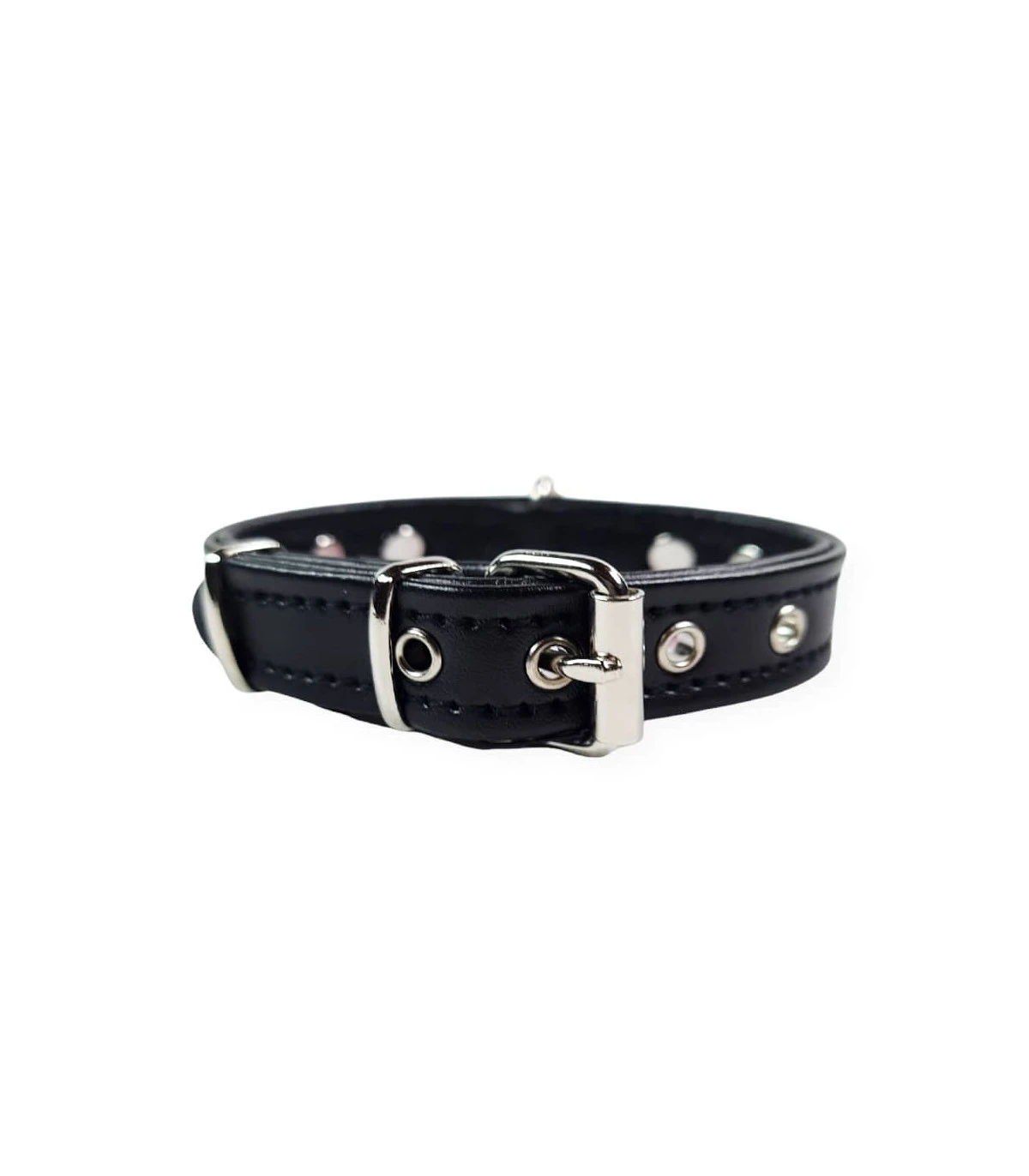 059 Collier En Cuir Noir Avec étoiles Argentées Estilfordog 3 059 Collier En Cuir Noir Avec étoiles Argentées Estilfordog – Image 3