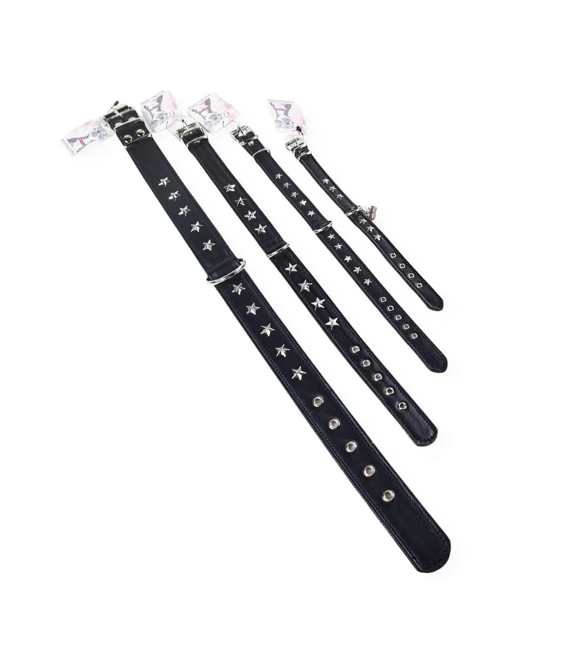 059 Collier En Cuir Noir Avec étoiles Argentées Estilfordog 8 059 Collier En Cuir Noir Avec étoiles Argentées Estilfordog – Image 8