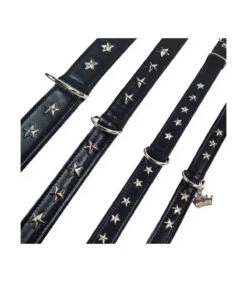 059 Collier En Cuir Noir Avec étoiles Argentées Estilfordog 17 059 Collier En Cuir Noir Avec étoiles Argentées Estilfordog -Animaux Amour Promos Boutique 444 8