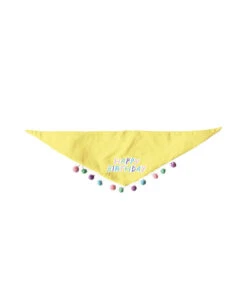 Animaux Amour Promos Boutique 22 ABF235 Bandana Happy Birthday Double Face Avec Pompon Ferribiella