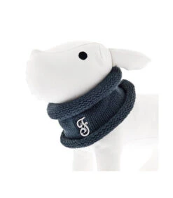 ABF250-B Tour De Cou En Lainage Bleu Ferribiella