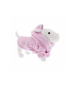 ABF262 Peignoir Nid D'abeille Rose Ferribiella