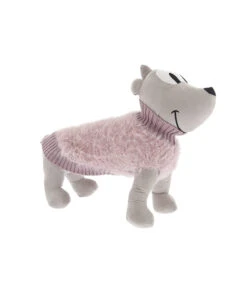 ABF280-RA Pull Poilu Col Montant Rose Batufollo Ferribiella