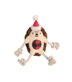 AH9353 Jouet Hérisson Père Noel Avec Corde Camon