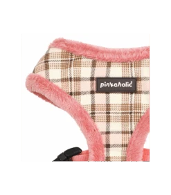 HA7640 Harnais Fourré Aline Rose Pinkaholic -Animaux Amour Promos Boutique al7640 laisse aline marron pinkaholic 1 3