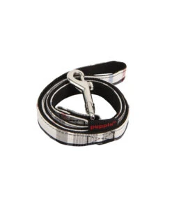 AL978 Laisse Imprimé écossais Noir Junior Puppia