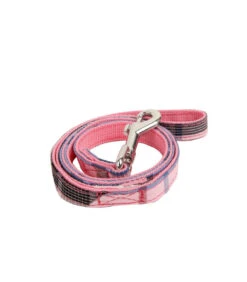 AL978 Laisse Imprimé écossais Rose Junior Puppia