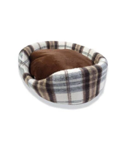 Art 07 Panier Rigide En Lainage Tartan Beige Wool Round Ehgia -Animaux Amour Promos Boutique art 07 panier rigide en lainage tartant beige wool round ehgia 1 2