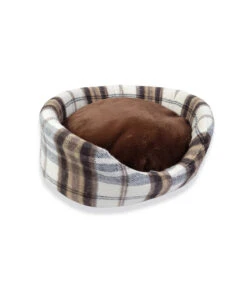 Art 07 Panier Rigide En Lainage Tartan Beige Wool Round Ehgia -Animaux Amour Promos Boutique art 07 panier rigide en lainage tartant beige wool round ehgia 1 3