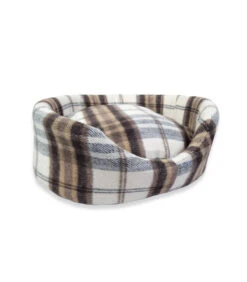 Art 07 Panier Rigide En Lainage Tartan Beige Wool Round Ehgia -Animaux Amour Promos Boutique art 07 panier rigide en lainage tartant beige wool round ehgia 1 4
