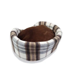 Art 07 Panier Rigide En Lainage Tartan Beige Wool Round Ehgia -Animaux Amour Promos Boutique art 07 panier rigide en lainage tartant beige wool round ehgia 1 7