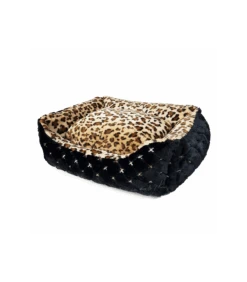 Art 17 Panier En Fausse Fourrure Noire Et Léopard Ehgia