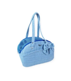 Art 23 Sac Rigide En Tissu Tweed Chiné Bleu Jean Pour Trolley Ehgia