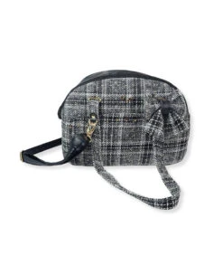 Art 23 Sac Rigide En Tissu Tweed Chiné Noir Pour Trolley Ehgia