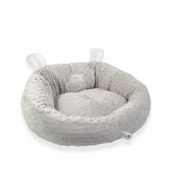 Art 28 Panier Rond En Polaire Gris Taupe Gauffré Bubble Topo Ehgia