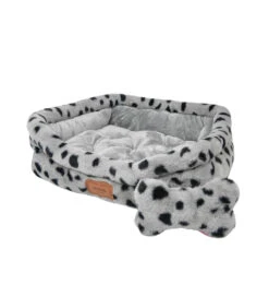 AU7730 Panier En Fausse Fourrure Léopard Gris Jacinta Pinkaholic