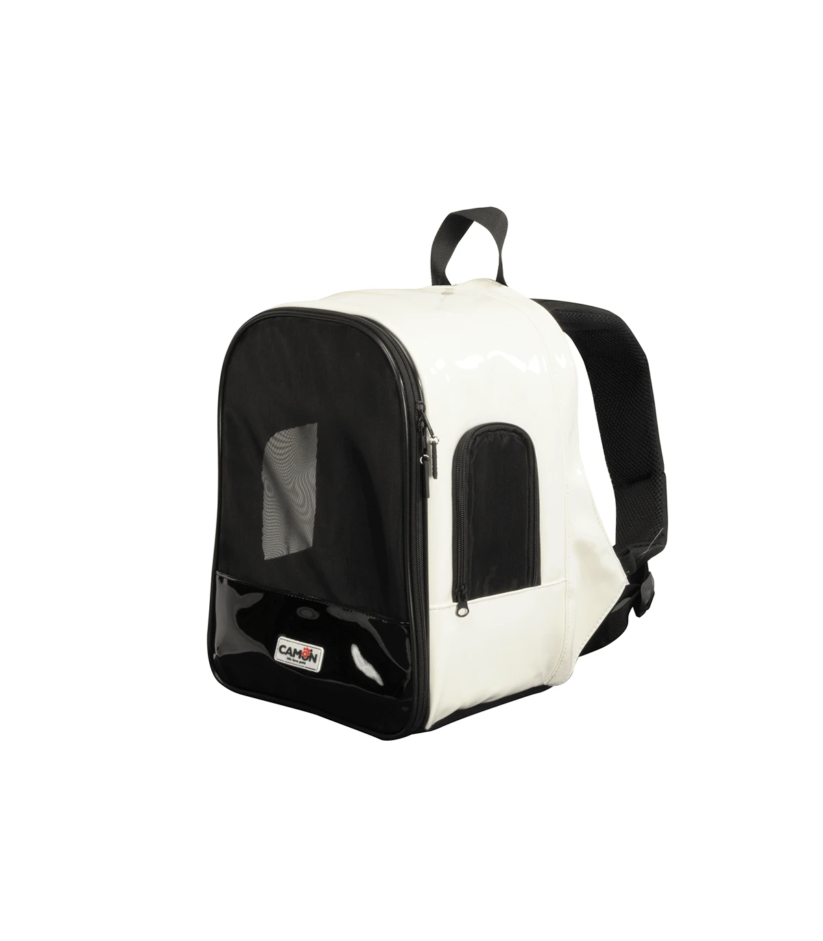 CA619/A Sac à Dos En Nylon Noir Et Vernis Blanc Camon 1 CA619/A Sac à Dos En Nylon Noir Et Vernis Blanc Camon