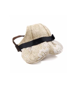 Casquette Souple En Lainage écossais Beige Sherlock Croci