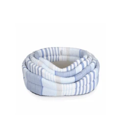 CC145 Corbeille Rigide À Rayures Bleu Camon