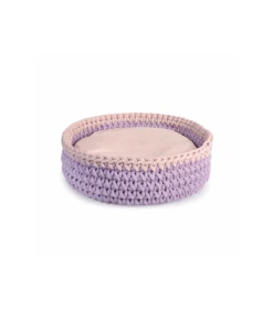 CG008/A Corbeille En Corde Tressé Rose Camon