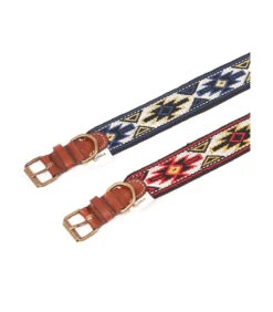 Collier Aztèque Rouge En Tissu Et Cuir Peyote Buddys 8 Collier Aztèque Rouge En Tissu Et Cuir Peyote Buddys -Animaux Amour Promos Boutique collier azteque rouge en tissu et cuir peyote buddys 2