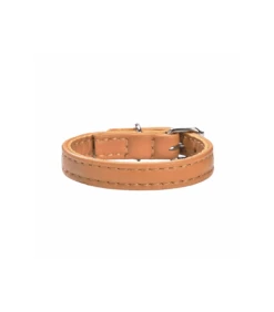 Collier Chiot En Cuir Beige Extra Souple En Petite Escapade Bobby