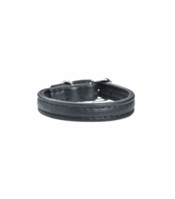 Collier Chiot En Cuir Noir Extra Souple En Petite Escapade Bobby