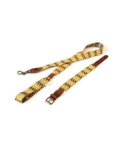 Collier En Coton Tressé Style Péruvien Jaune Buddys -Animaux Amour Promos Boutique collier en coton tresse style peruvien jaune buddys 2