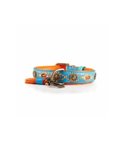 Collier En Cuir Bleu Et Surpiqure Orange Jones Dwam 14 Collier En Cuir Bleu Et Surpiqure Orange Jones Dwam -Animaux Amour Promos Boutique collier en cuir bleu et surpiqure orange jones dwam 4