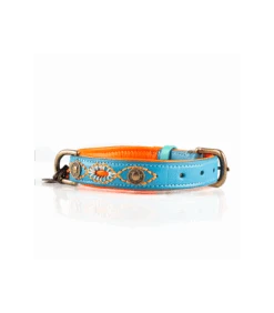 Collier En Cuir Bleu Et Surpiqure Orange Jones Dwam 15 Collier En Cuir Bleu Et Surpiqure Orange Jones Dwam -Animaux Amour Promos Boutique collier en cuir bleu et surpiqure orange jones dwam 5