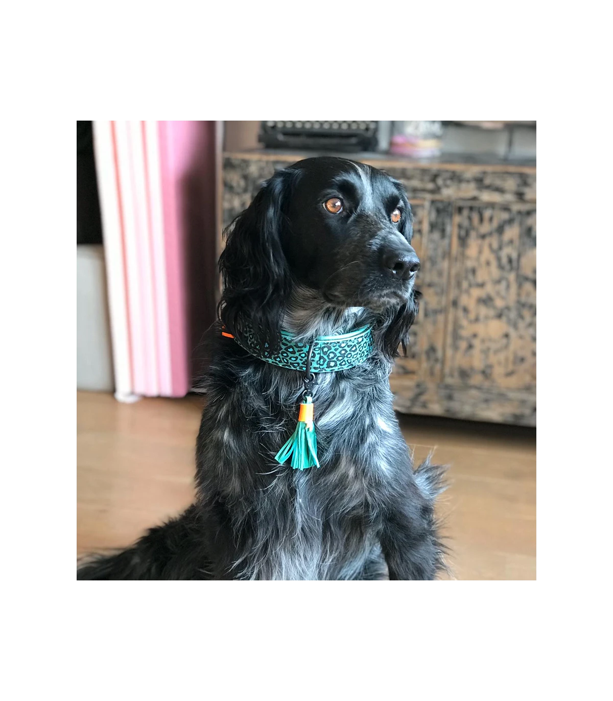 Collier En Cuir Blue Bird Dwam 3 Collier En Cuir Blue Bird Dwam – Image 3