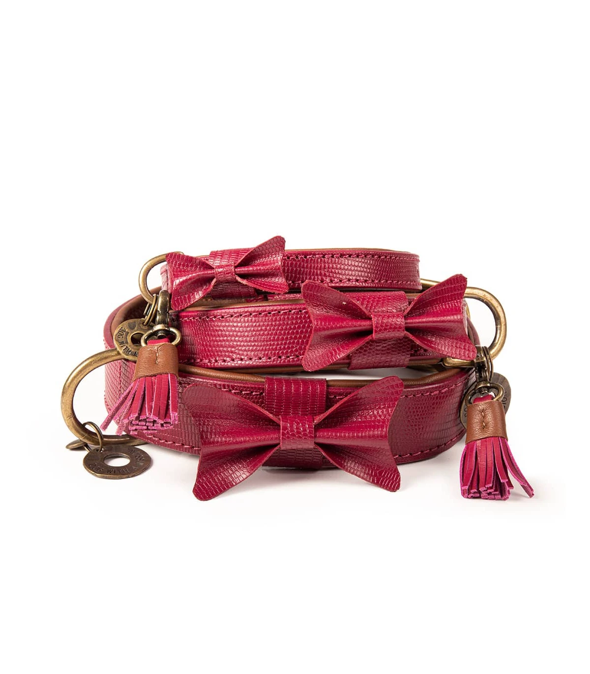 Collier En Cuir Bordeaux Façon Lézard Bonnie Dwam 1 Collier En Cuir Bordeaux Façon Lézard Bonnie Dwam