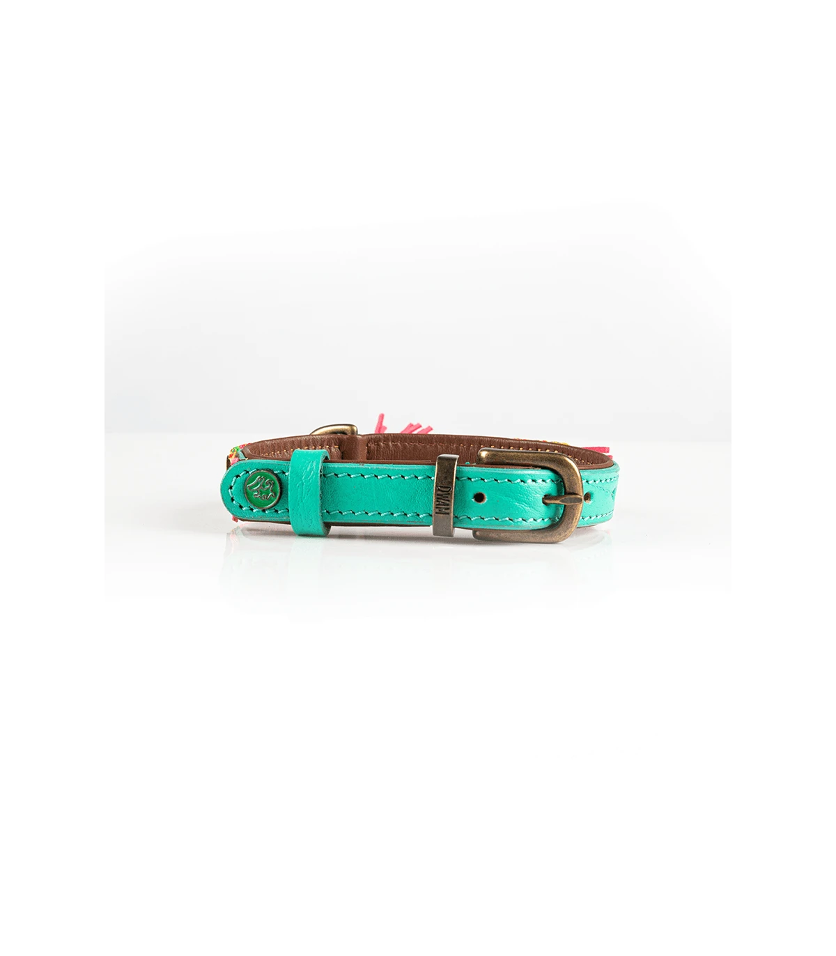 Collier En Cuir Et Galon Fleuri Jaune Lotus Dwam 10 Collier En Cuir Et Galon Fleuri Jaune Lotus Dwam – Image 10