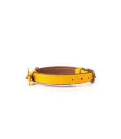 Collier En Cuir Jaune Façon Lézard Bibi Dwam -Animaux Amour Promos Boutique collier en cuir jaune bibi dwam 8