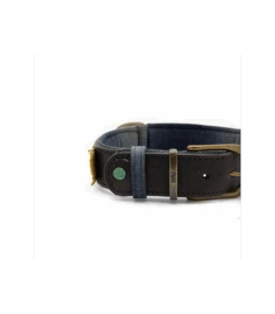 Collier En Cuir Noir Et Passementerie Verte Montana Sky Dwam -Animaux Amour Promos Boutique collier en cuir noir et passementerie verte dwam 4