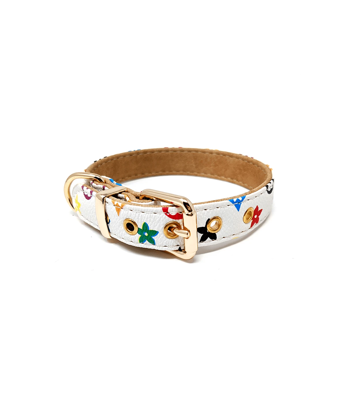 Collier En Simili Cuir Blanc Monogramme Chewy Multicolor Catwalk 1 Collier En Simili Cuir Blanc Monogramme Chewy Multicolor Catwalk