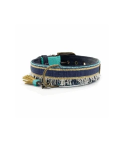 Collier En Tissu Et Jean Brut Lennox Dwam -Animaux Amour Promos Boutique collier en tissu et jean brut lennox dwam 1 2