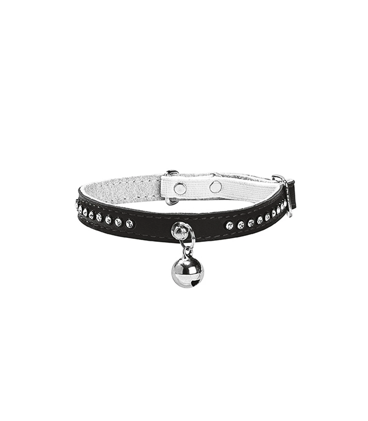 Collier Pour Chat En Cuir Souple Et Strass Noir Eclat Bobby 1 Collier Pour Chat En Cuir Souple Et Strass Noir Eclat Bobby