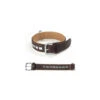 DA011 Collier Cuir Texas Camon Brown
