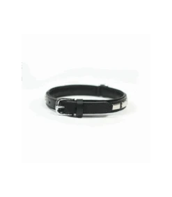 DA012 Collier Cuir Texas Camon Black -Animaux Amour Promos Boutique da012 collier cuir texas camon black 2