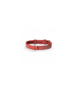 DA083 Collier Rouge Clous Camon