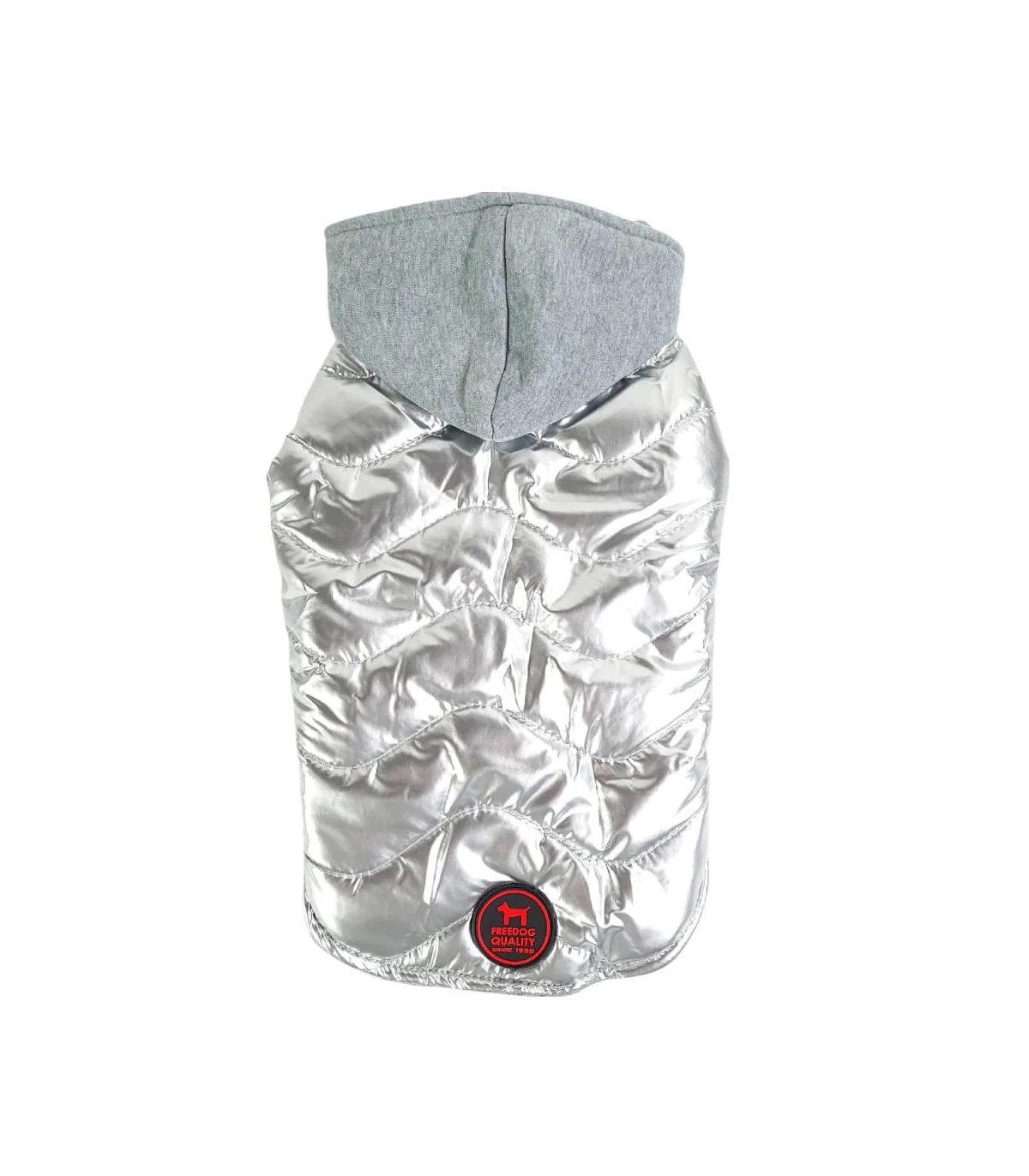 Doudoune Matelassé Métalisé Argenté à Capuche Mesos Freedog 1 Doudoune Matelassé Métalisé Argenté à Capuche Mesos Freedog