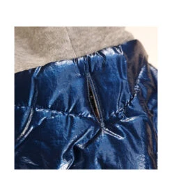 Doudoune Matelassé Métalisé Bleu à Capuche Mesos Freedog -Animaux Amour Promos Boutique doudoune matelasse metalise bleu a capuche mesos freedog 3