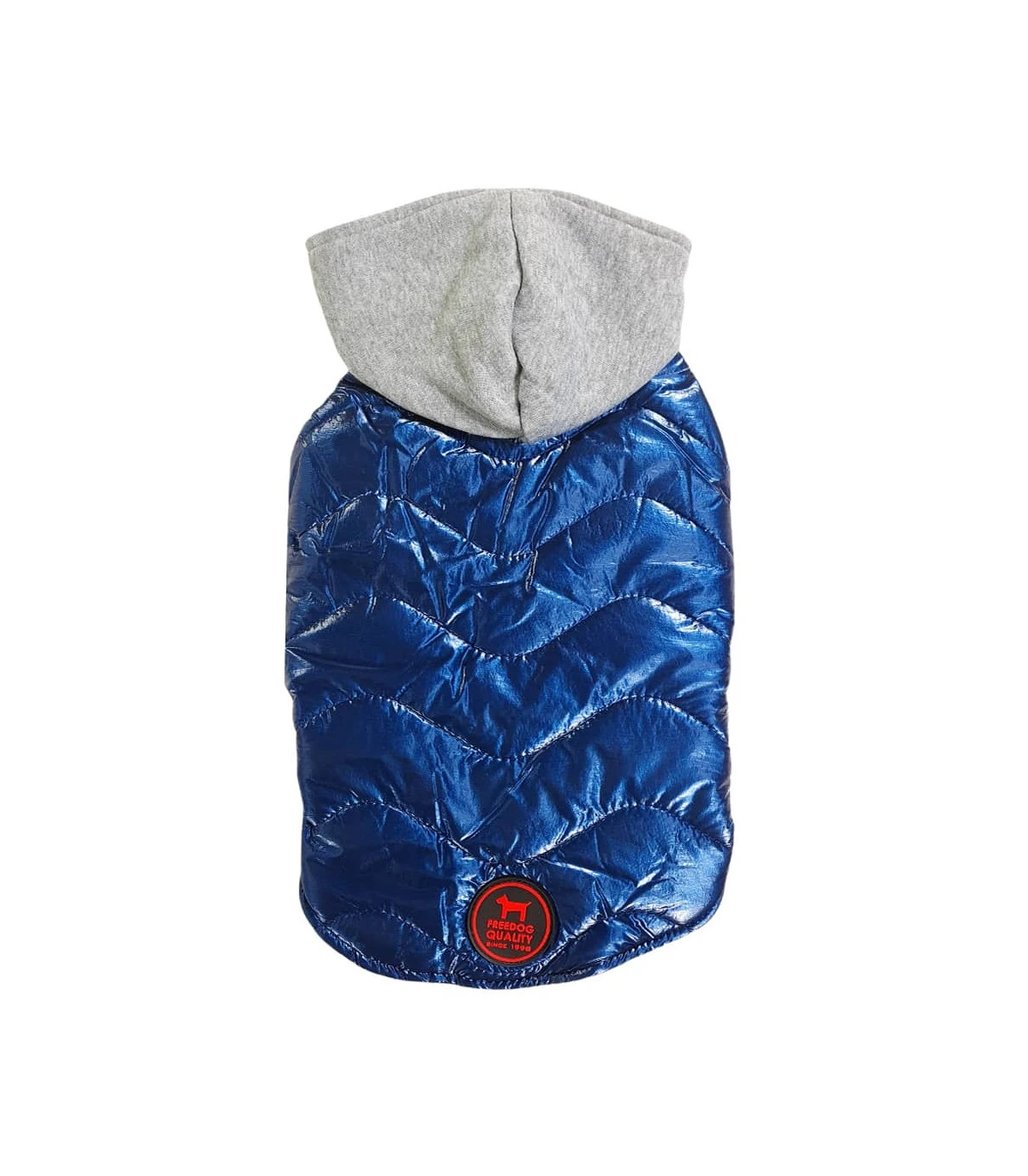 Doudoune Matelassé Métalisé Bleu à Capuche Mesos Freedog 1 Doudoune Matelassé Métalisé Bleu à Capuche Mesos Freedog