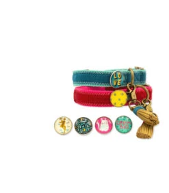 Ensemble De Collier Et Laisse En Velours Bleu Storm Dwam -Animaux Amour Promos Boutique ensemble de collier et laisse en velours bleu storm dwam 5