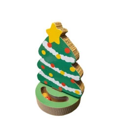 Griffoir Pour Chat En Carton Sapin De Noel Avec Balles Croci