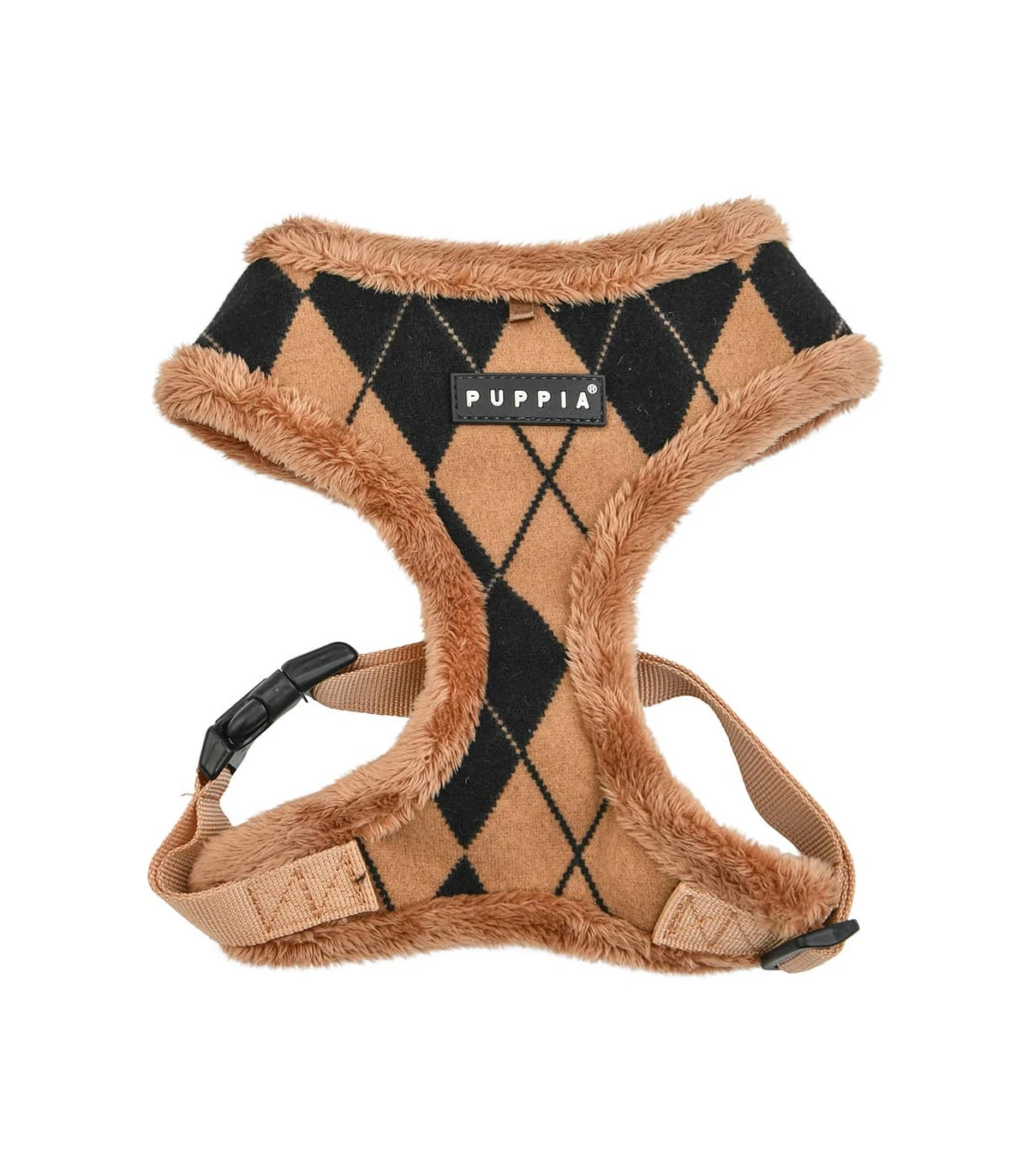 HA1843 Harnais Fourré Motif Burlington Beige Jaden Puppia 1 HA1843 Harnais Fourré Motif Burlington Beige Jaden Puppia