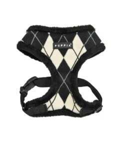 HA1843 Harnais Fourré Motif Burlington Black Jaden Puppia