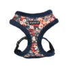 HA1857 Harnais Fourré En Tissu Velours Fleuri Navy Gianni Puppia